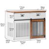 Heavy Duty, Furniture style dog cage, wooden dog cage, double door dog cage, side cabinet dog cage, Dog crate,(51.38''W x 25.98''D x 7.87''H).